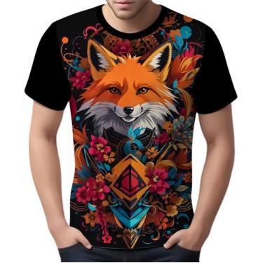 Imagem de Camisa Camiseta Animais Raposa Laranja Arte Oriental HD 1 - Enjoy Shop