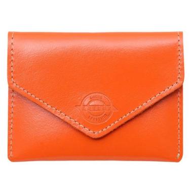 Imagem de Mini Carteira Slim em Couro Artlux estilo Envelope 974, Cenoura