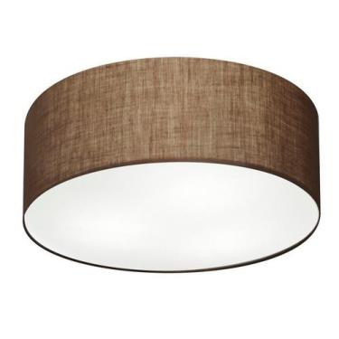 Imagem de Plafon Cilíndrico Vivare Md-3019 Cúpula em Tecido 80x15cm - Bivolt, Ca