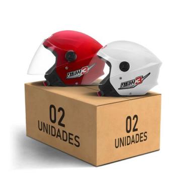 Imagem de Kit 2 Capacetes New Liberty 3 Abertos Pro Tork Moto Masculino Feminino