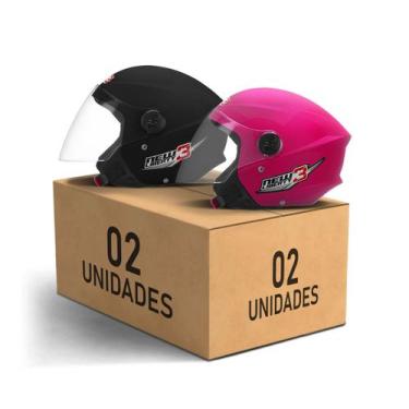 Imagem de Kit 2 Capacetes New Liberty 3 Abertos Pro Tork Moto Masculino Feminino