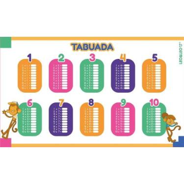 Imagem de Quadro eletrostatico letron tabuada - Leo&Leo