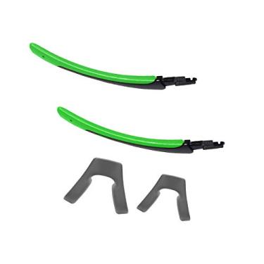 Imagem de Almofadas de nariz de substituição e controle deslizante para óculos de sol Oakley Field Jacket OO9402/Flight Jacket OO9401, Verde escuro, 0