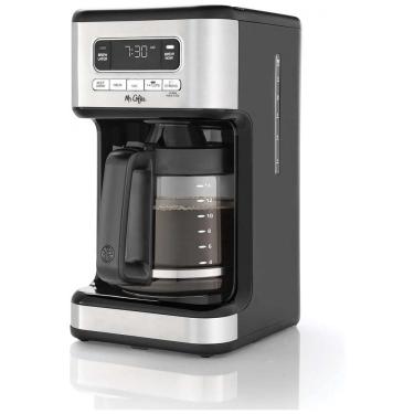 Imagem de Cafeteira Elétrica Programável Xícaras com Filtro Reutilizável, 110V, Mr. Coffee, Preta