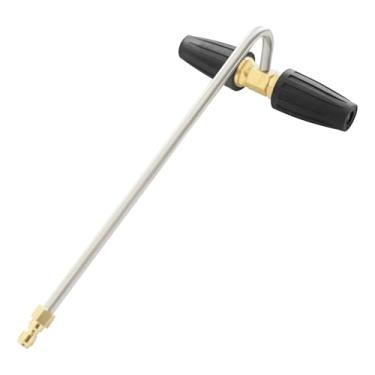 Imagem de Acessório de limpeza de calha de lavadora de pressão, bocal turbo de lavadora de pressão rotativa com conexão rápida de 1/10.2 cm, varinha de extensão para limpeza de tijolos, concreto e superfícies