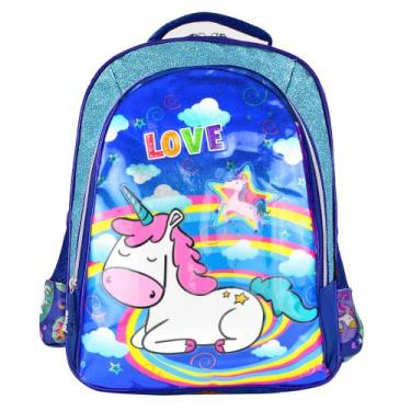 Imagem de Mochila Infantil Menina Escolar de Costas Unicórnio - OKI-NI, MA1312-C