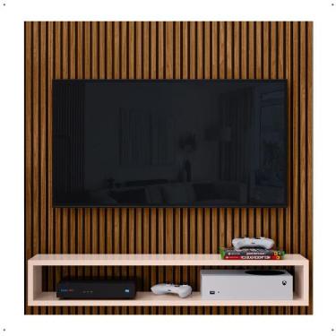 Imagem de Painel para tv 32 Polegadas Com Nicho Start - T.L Moveis , RIPADO/OFF 