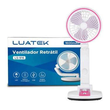 Imagem de Ventilador de Mesa Retrátil 45cm + Luz de Led e USB - Luatek