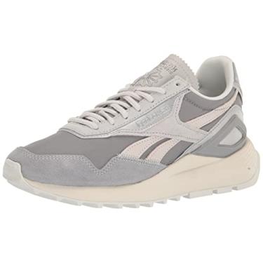 Imagem de Reebok Tênis feminino clássico de couro Legacy Az Cross Trainer, Cinza puro/estanho, 8