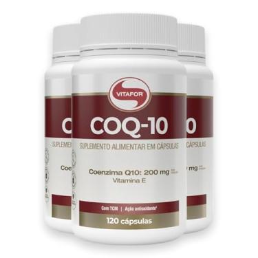 Imagem de Kit 3 Coenzima Q10 200mg Vitafor 120 Cápsulas