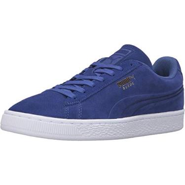 Imagem de PUMA Tênis masculino de camurça clássico em relevo Q3, Mazarine Blue, 9