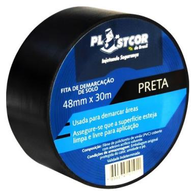 Imagem de Fita de Demarcação 48mm x 30 metros Preto - 700.01514 - PLASTCOR
