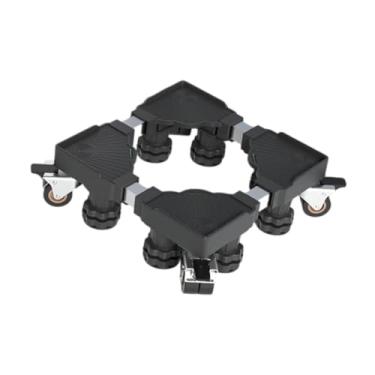 Imagem de Ioensy Carrinho de Eletrodomésticos com Rodas Móveis Antiderrapantes Universal Portátil Mini Suporte para Geladeira Móveis para Secadora e Lavanderia, Preto