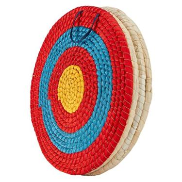 Imagem de Luzhengyang Alvo feito à mão para tiro com arco | Prática tradicional de palha ao ar livre | Arco recurvo e composto | Design de pontuação transparente | Fácil de transportar | Tiro com arco 3D e caça