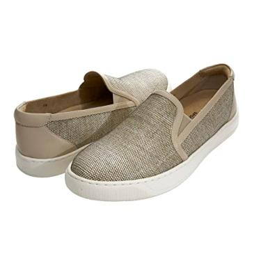 Imagem de Vaneli Tênis Chilly Feminino, Estrela de ráfia camelo, 8 Wide