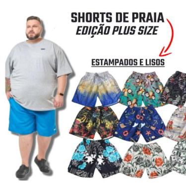 Imagem de Bermuda Praia Plus Size Estampada e Lisa Mauricinho Esporte Verão - Wi