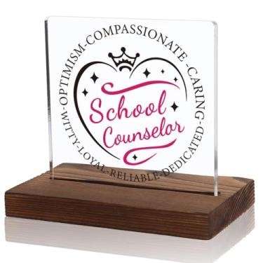 Imagem de Placa acrílica para conselheiro escolar – presente inspirador para conselheiros escolares, presente de agradecimento para educadores, placa acrílica com citações compassivas, WTT45