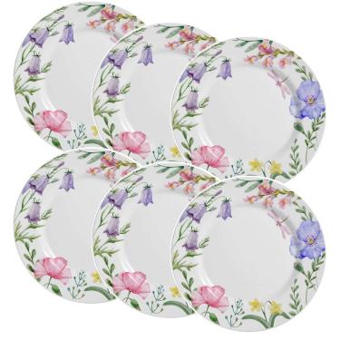 Imagem de Conjunto de 6 Pratos Raso de Cerâmica Lelis 29cm - Alleanza