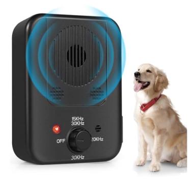 Imagem de Zigzagmars Dispositivos ultrassônicos de dissuasão de latidos para cães, dispositivo antilatido, impede que cães vizinhos latirem, dispositivo de controle de latidos de 3 modos, silenciador de cães