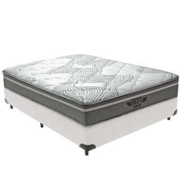 Imagem de Cama Box Casal e Colchão Ibiza Molas Ensacadas V-tech, Branco