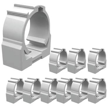 Imagem de Abraçadeira Para Conduite Pvc Sobrepor 1 Polegada Kit 20 Uni (BRANCO)