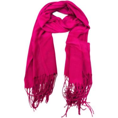 Imagem de Cachecol Frio Echarpe Xale Lenço Pashmina Franja Look Inverno Acessóri