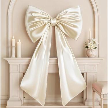 Imagem de Laço de decoração Froova Giant Cream White Satin 40x24in