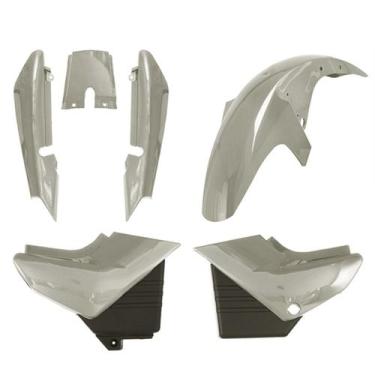 Imagem de Kit Carenagem 3 Peças Cromo Forte Moto Yamaha YBR 125 2000 2001 2002 2