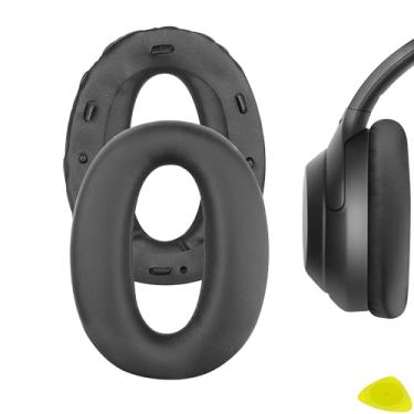 Imagem de Geekria Almofadas auriculares de substituição QuickFit de couro proteico para fones de ouvido Sony WH-1000XM2, MDR-1000X, peças de reparo de almofadas de fone de ouvido (preto)