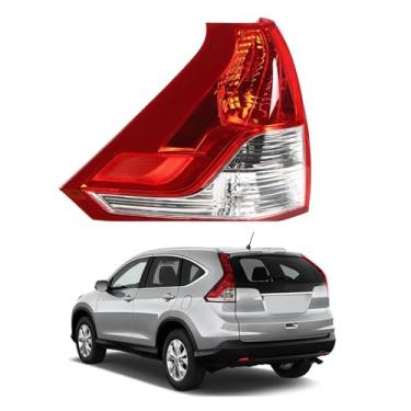 Imagem de Lâmpada traseira de substituição para Honda CRV 2012-2014 lente vermelha 4 portas luz de freio lateral do motorista externo 33550-T0A-H01