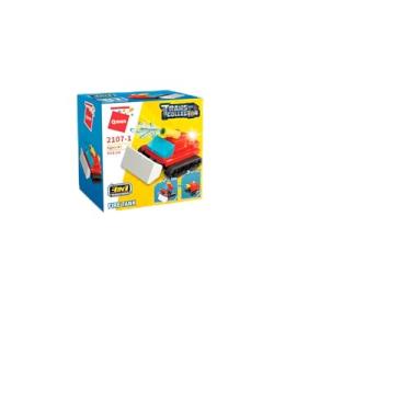 Imagem de Keepplay Bloco de Montar Caminhão Tanque Bombeiro TransCollector Bombeiro e Policia 3 em 1