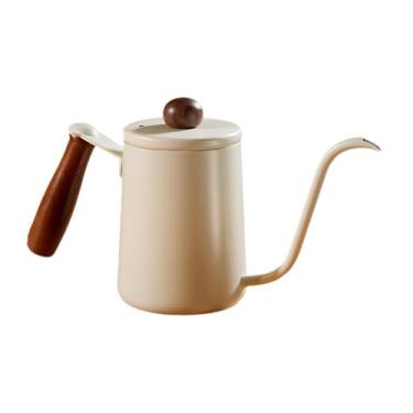 Imagem de Llazsybz Chaleira de Café Pour-over, Cafeteira/bule de Chá, Chaleira de Chá, Bico Longo de Pescoço de Ganso, Cafeteira de Acampamento, Chaleira de Pescoço de G, branco, 600mL
