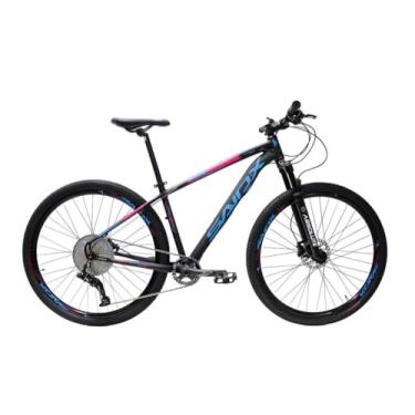 Imagem de Bicicleta Aro 29 Saidx 12 Marchas Quadro Alumínio Freio Hidráulico Suspensão com Trava K7 11-50D (Preto/Azul/Rosa, 15)