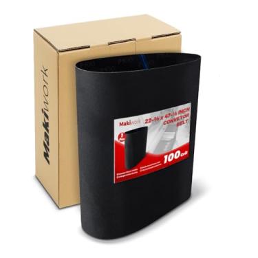 Imagem de makiwork Correia Transportadora De Alimentação Para Lixadeira Tambor Compatível Com Supermax 19-38 - Carboneto Silício Grão 100, 22-3/8" X 47-1/2"