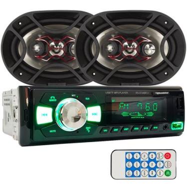 Imagem de Kit Rádio MP3 Automotivo Roadstar RS2724BR 24V e 2 Alto Falantes 6x9 p