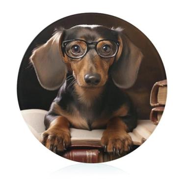 Imagem de Tábua de cortar para cozinha, antiderrapante, resistente ao calor, fácil de limpar, tábua de cortar livros de dachshund - Presente de cozinha ideal para cozinheiros domésticos