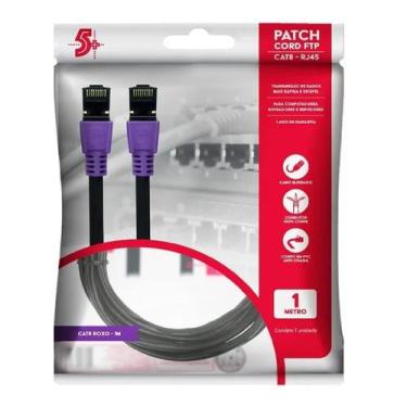 Imagem de Cabo Patch Cord Cat8 Ftp 2000 Mhz / 40 Gbps 1Mt - 5+