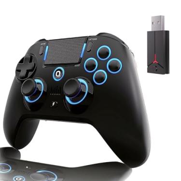 Imagem de QRD Spark N5 Wireless Controller for PS5 Pro Slim PS4 PS3 PS2 Steam Deck PC Windows Mac iOS Android TV Box, Halleffect Gamepad Joystick with Touchpad, 6 Axis Gyro, Dual Vibration, Mapping, Macro