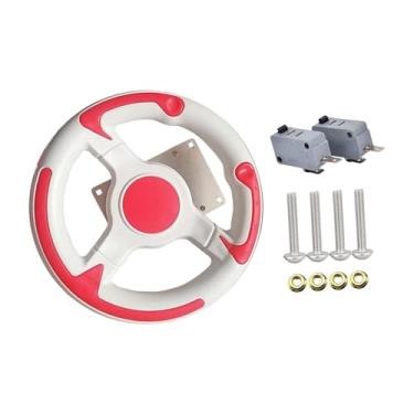 Imagem de Generic Componentes de volante para jogo de corrida infantil de 8,6 polegadas, acessório, controlador de direção simulado para máquina de fliperama multiuso, com Parafusos