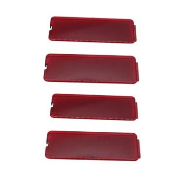 Imagem de 4 pçs/conjunto de lentes de cobertura de luz refletores de porta interna frontal ou traseira vermelha SHLPDFM F81Z2523820AA serve para Ford F250 F350 F450 F550 Super Duty 1999 a 2007 Ford Excursion