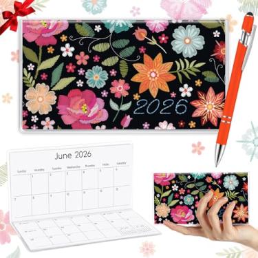 Imagem de Gueevin Calendário de bolso 2025 para bolsa, presente de enfermeira, professor, planejador prático com caneta, diário, caderno de anotação, pequeno planejador para bolsa, presente para mãe, irmã