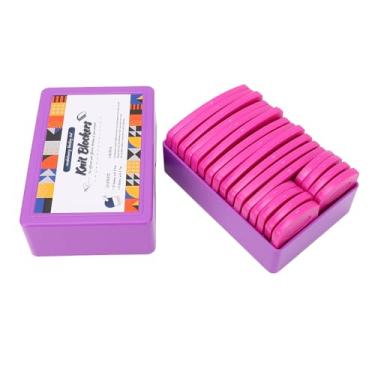 Imagem de Haofy 20 Kits de Bloqueio de Malha Com Pinos de Aço Inoxidável, Design Ergonômico para Projetos de crochê de tricô Com Distribuição Uniforme para Projetos de Suéter de Xale Em Cores (Roxo)