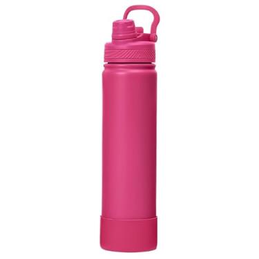 Imagem de Garrafa Térmica de Água 800ml com Alça Garrafinha 2 em 1 com Canudo e Saída Livre em Inox e Sistema Térmico a Vácuo (Pink)