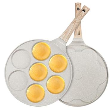 Imagem de KRETAELY Frigideira de panqueca, mini panqueca de 7 xícaras, mini panqueca Nostick Granite com revestimento sem PFOA, sarten para panquecas adequadas para todos os cooktops