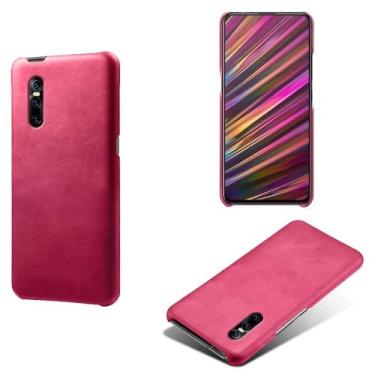 Imagem de Capa para vivo V15 Pro,Proteção contra quedas,Casca de volta de cor sólida simples,Design de couro de imitação de plástico-Rose