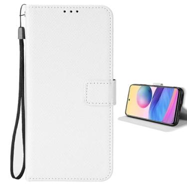 Imagem de TNKISRY Capa flip para Umidigi G100A/G100 com compartimentos para cartões, capa de couro PU à prova de choque, [17,5 cm] Design de ajuste fino para uso diário (modelo 2025) branca