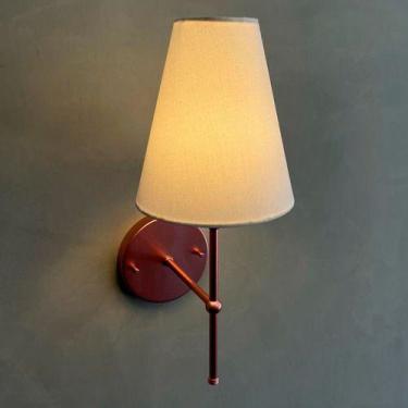 Imagem de Arandela Luminária De Parede Clássica Rose Gold de alumínio Com Cúpula