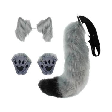 Imagem de Fantasia De Cosplay De Orelhas De Raposa De Pelúcia Feita À Mão, Acess