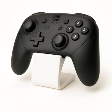 Imagem de Suporte Universal para Controle de Jogos, Base de Mesa Decorativa em Plástico, Gamer, Ps5, Ps4, Xbox, Pc, Notebook, Nintendo Switch, Joystick, Manete, Videogame, Console (Branco)