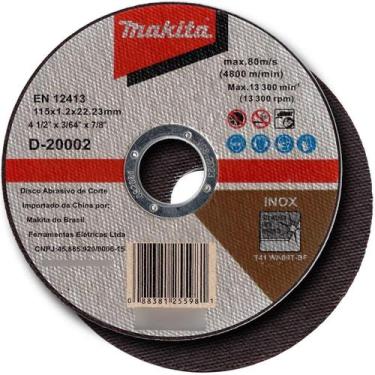 Imagem de Disco de Corte 4.1/2"x3/64"x7/8" Aço Inox D-20002-10 Makita